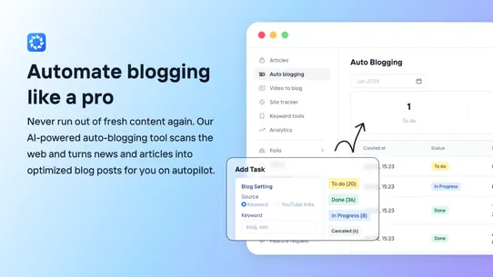 BlogSEO: AI Blog &amp; AI SEO Tool screenshot