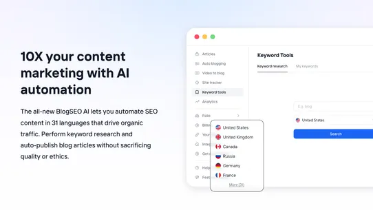 BlogSEO: AI Blog &amp; AI SEO App screenshot