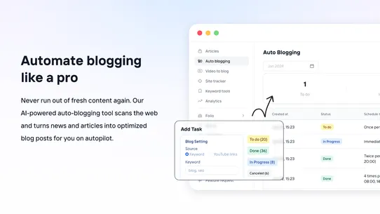 BlogSEO: AI Blog &amp; AI SEO App screenshot