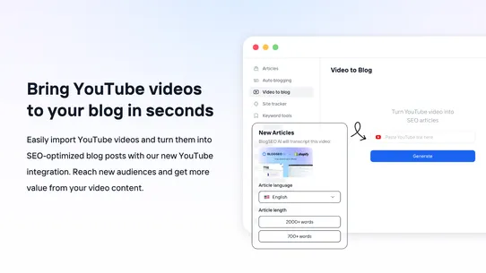 BlogSEO: AI Blog &amp; AI SEO App screenshot