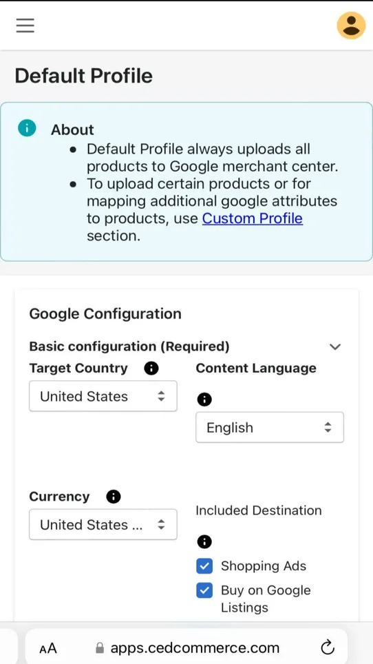 Ced ‑ Google Shopping Feed screenshot