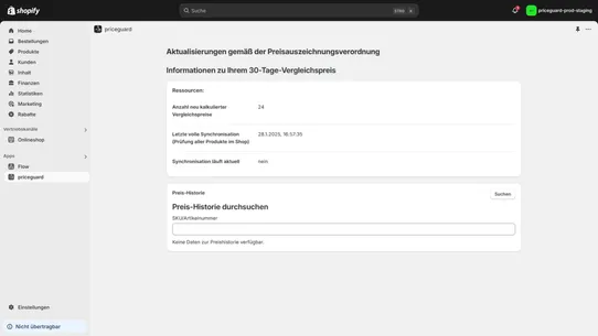 ReguTag EU Pricing Compliance screenshot