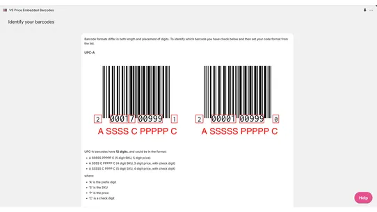 VS POS Price Embedded Barcodes screenshot