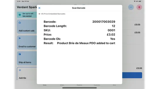 VS POS Price Embedded Barcodes screenshot