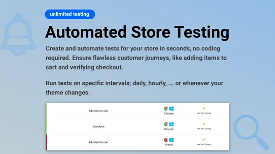 TestingBot ‑ Store Monitoring screenshot