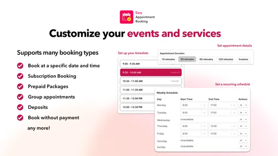 Easy Appointment Booking App screenshot