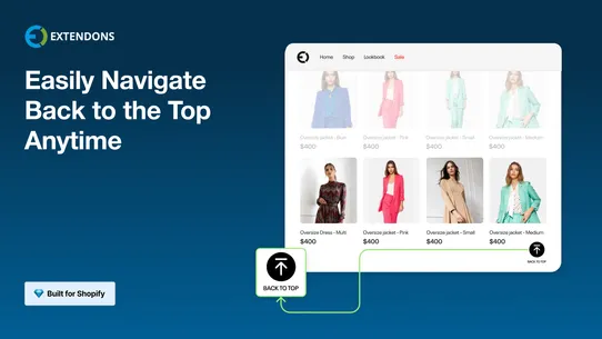 Ex Infinite Scroll to Top screenshot