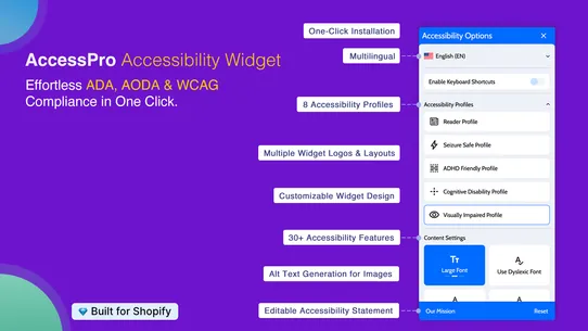 AccessPro Accessibility Widget screenshot
