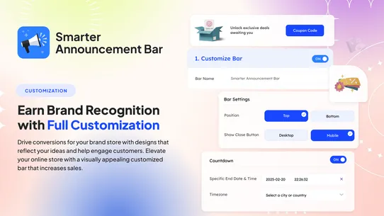 AJ WebCom ‑ Announcement Bar screenshot
