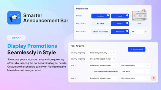 AJ WebCom ‑ Announcement Bar screenshot