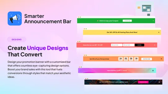 AJ WebCom ‑ Announcement Bar screenshot