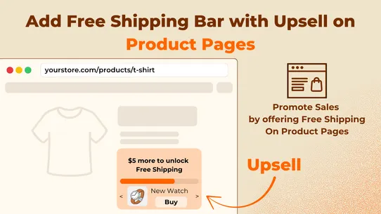 Free Shipping Bar with Upsell screenshot
