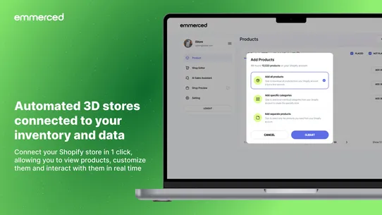 Emmerced: 3D Store &amp; AI Chat screenshot