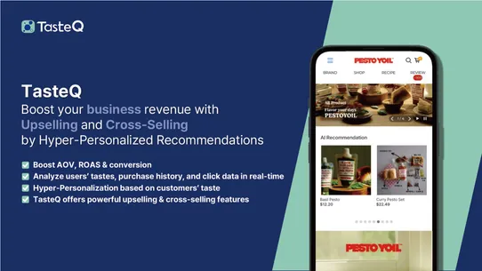 TasteQ Product Recommendations screenshot