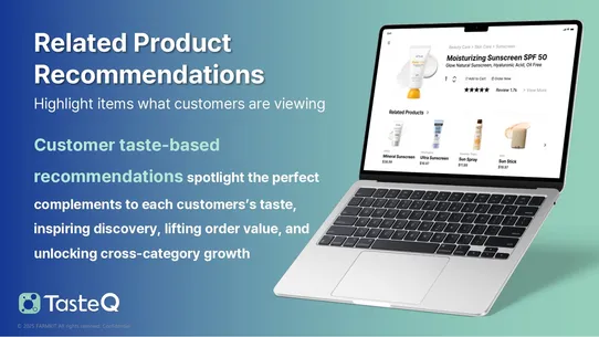 TasteQ Product Recommendations screenshot