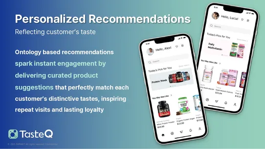 TasteQ Product Recommendations screenshot