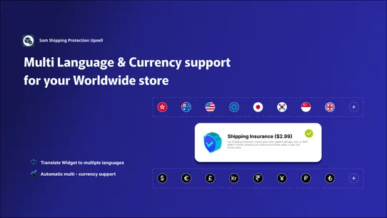 Sam Shipping Protection Upsell screenshot