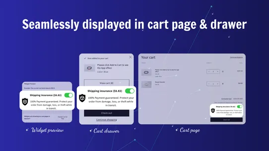 Sam Shipping Protection Upsell screenshot