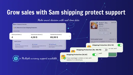 Sam Shipping Protection Upsell screenshot