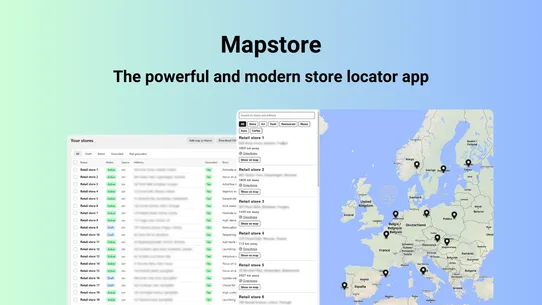 Mapstore ‑ Store Locator screenshot