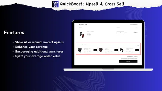 QBoost: Upsell &amp; Cross Sell screenshot