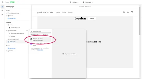 Gravitas Discover screenshot