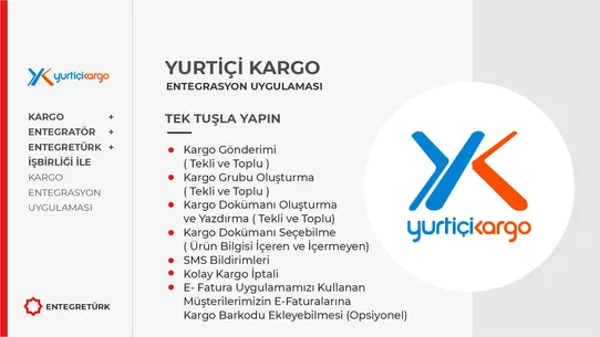 EntegreTürk ‑ Yurtiçi Kargo screenshot