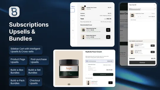 BONDE: Subscriptions &amp; Upsells screenshot