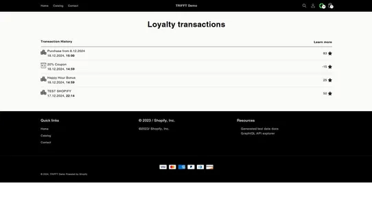 TRIFFT Loyalty Platform screenshot