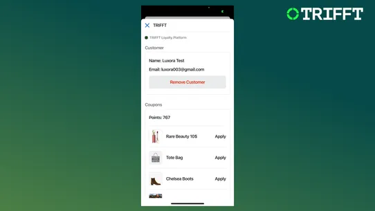 TRIFFT Loyalty Platform screenshot