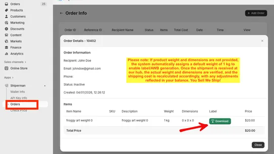 Shiperman ‑ Low Cost Shipping screenshot