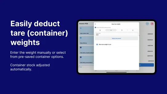 Atomic POS Sell by Measurement screenshot