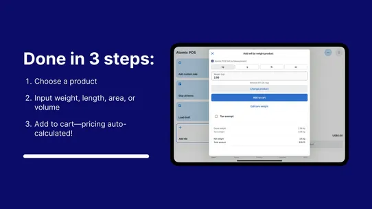 Atomic POS Sell by Measurement screenshot