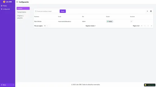 Lulo CRM screenshot