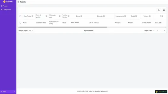 Lulo CRM screenshot