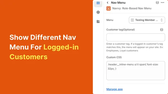 Navvy: Role‑Based Nav Menu screenshot