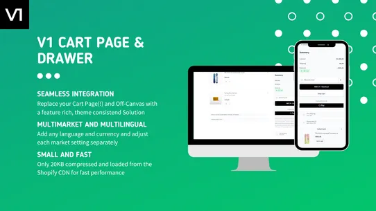 V1 Cart Page &amp; Drawer screenshot