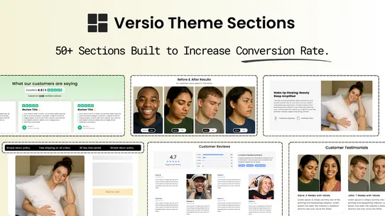 Versio Theme Sections screenshot