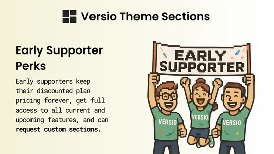 Versio Theme Sections screenshot