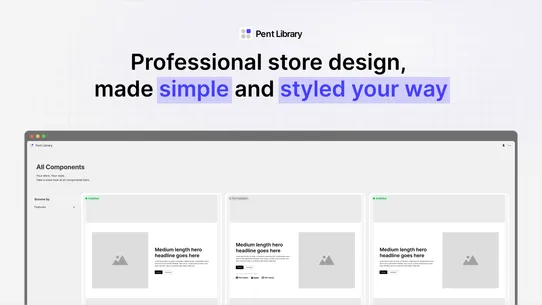 Pent Library | Theme Sections screenshot