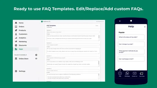 FAQPRIME: FAQ, WhatsApp, Track screenshot