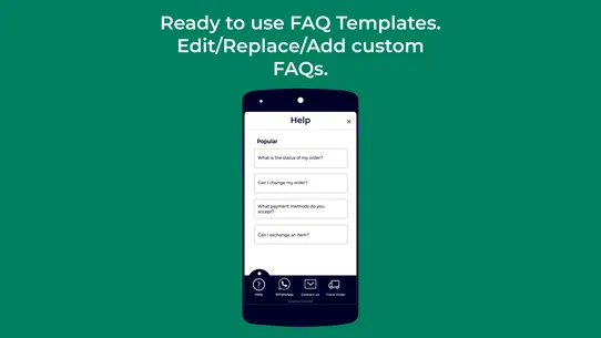 FAQPRIME: FAQ, WhatsApp, Track screenshot