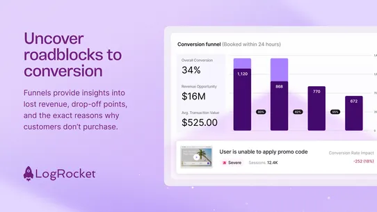 LogRocket: Replay &amp; Conversion screenshot