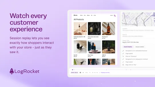LogRocket: Replay &amp; Conversion screenshot