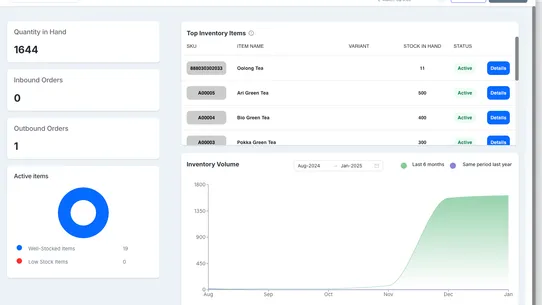 uParcel Inventory Management screenshot