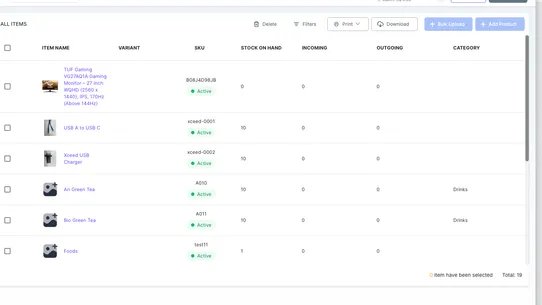 uParcel Inventory Management screenshot