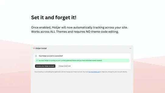 Hotjar Install screenshot