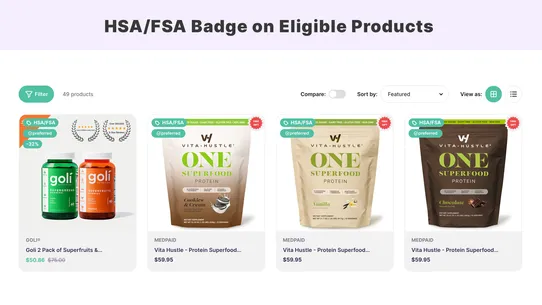 Medpaid HSA/FSA screenshot