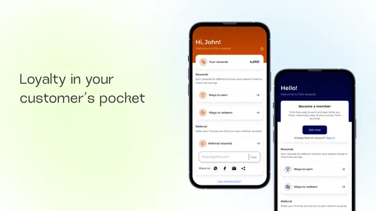 Flits Loyalty Referral Program screenshot