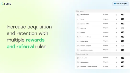 Flits Loyalty Reward Program screenshot